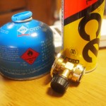 キャンピングガス（CV270 )のガス缶につめかえ君を通じてカセットボンベのガスを注入したの巻
